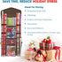 ProPik Hanging Double Sided Wrapping Paper Storage Organizer with Multiple Pockets, 40"X17" Clear PVC Bag (Brown)