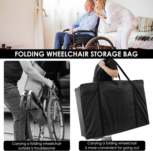 YLMFTNU Rollator Travel Bag, Waterproof Wheelchair Bag for Folding Walker, Wheelchair Travel Bag, Wheelchair Transport