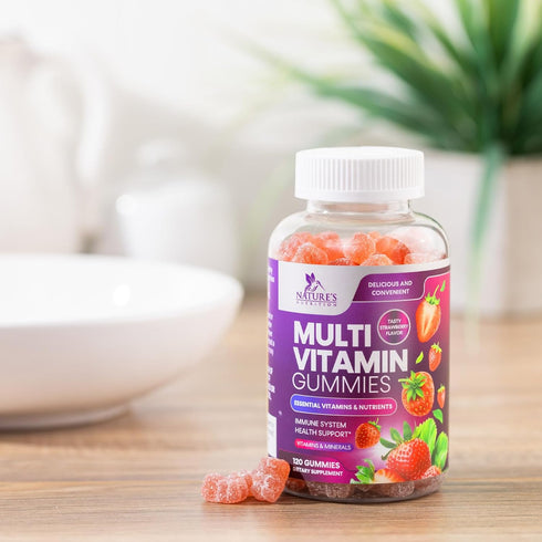 Multivitamin Gummies for Adults, Daily Gummy Vitamin for Women & Men, Extra Strength Immune Health Support - 120 Gummies