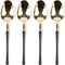 Infinity Flatware Gold/Black Teaspoons, 20 Count Luxury Disposable Cutlery for Elegant Events & Parties