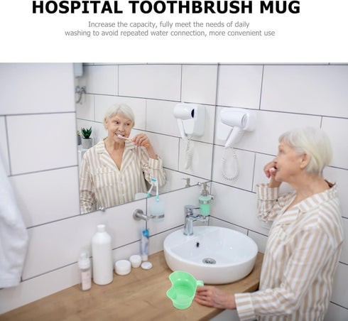 Bed Cup Patient Basin, Plastic Dental Emesis for Elderly Bedridden Patients Cleaning