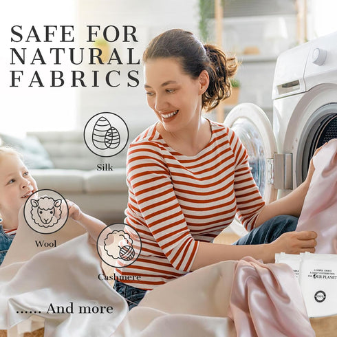 Silk Detergent Sheets for Delicates, Eco-friendly, Fragrance Free, 30 Sheets, 60 Loads, Gentle Silk Wash