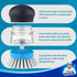 Pack 1, MR.SIGA Soap Dispensing Palm Brush, Kitchen Brush for Dish Pot Pan Sink Cleaning, of Navy/Blue