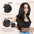 KooKaStyle Invisible Wire Hair Extensions, 20 Inch Long Wavy Layered Synthetic Hair with 6 Secure Clips