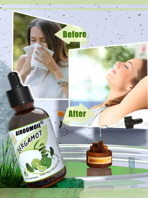 Bergamot Essential Oil Room Spray, Pure Citrus Oils for Natural Diffuser & Soap Making, Fall Scents 4 Fl Oz