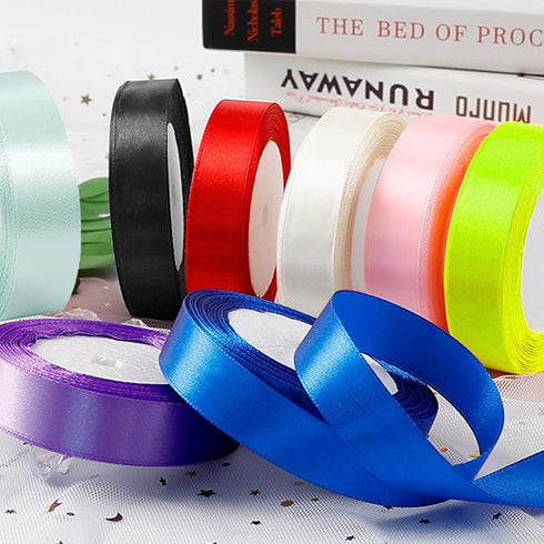 Swpeet Single Faced Polyester Ribbon Assortment Kit, 10 Rolls, 1-1/2" x 25 Yards, Total Length 250 Yards