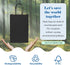 GSSUSA Kraft Paper Gift Bags 5.25x3.75x8'' 20 Pcs, Black Paper Bags with Handles for Shopping, Craft, Party