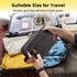 Vorspack Dark Grey Toiletry Bag Hanging Dopp Kit for Men, Water Resistant Canvas Shaving Bag with Large Capacity