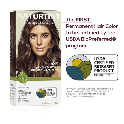 Naturtint 5GM Chocolate Chestnut Permanent Hair Color, Ammonia Free, Vegan, Cruelty Free, Pack of 1, Long Lasting