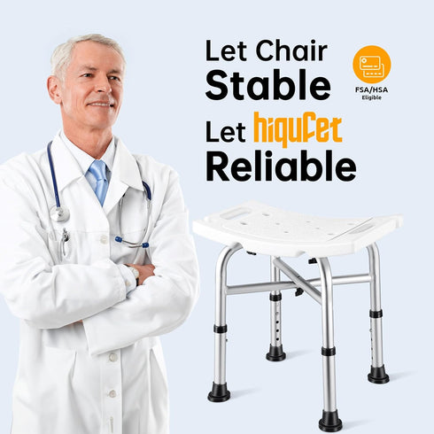 Shower(500lb), 5 3-Minute Hiqufet Shower Chair for Inside Height Adjustable Shower Stool, Shower Seats for Adults