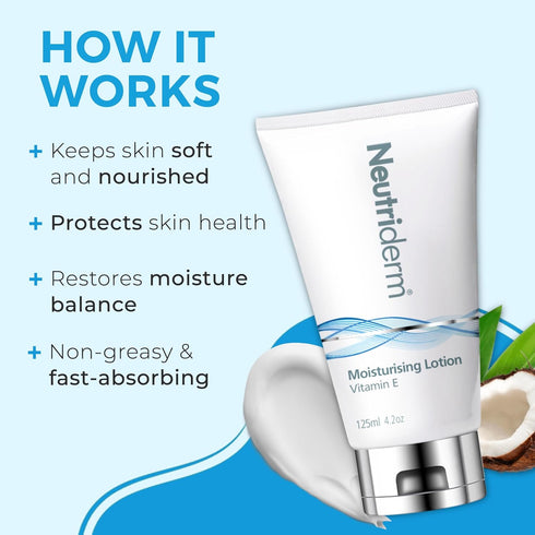 NEUTRIDERM Daily Face Moisturizer, 4.2 oz, Natural Vitamin E Cream for Dry, Acne-Prone, Aging Skin