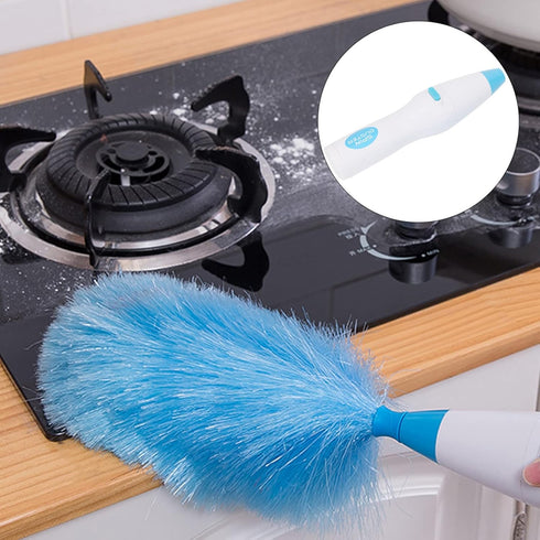 KIMISS Hand Duster for Cleaning, 180° Bendable Electric Feather Duster for Window Blinds and Furniture