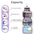 Maliton Travel Toiletry Bag for Women, Hanging Organizer with 4 Compartments, Portable Waterproof Compact Bathroom Bag