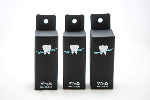 Knotty Floss Biodegradable Bamboo Charcoal No Knot Floss, Eco-friendly Vegan in Refillable Glass Jar