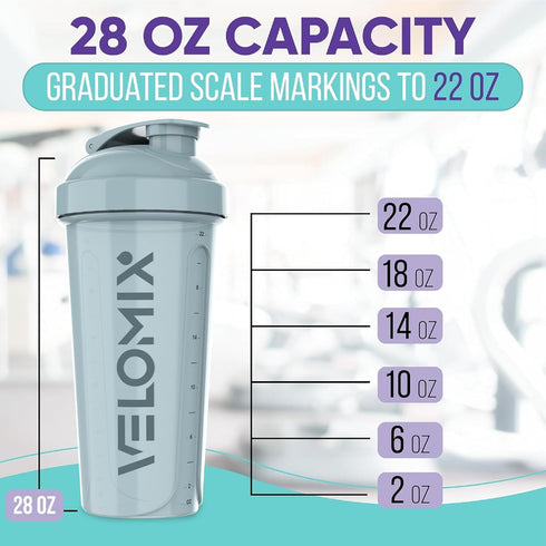 '-4 PACK- 28 oz Shaker Cups for Protein Shakes - Leak Proof Protein Shaker Bottles with 4x Wire Whisk