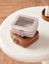 Small Clear Cosmetic Bag for Purse, Cute Leather Makeup Case, Waterproof Zippered Toiletry Organizer for Women
