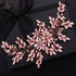 Pink Rhinestones Pearls Crystals Large Headband, Handmade Bridal Flower Hair Vine for Women, Rose Gold Hair Pieces