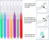 Patelai 100 Pieces Braces Brush for Cleaner, Interdental Brush Toothpick Dental Hygiene Flosser Tool, Warm Colors
