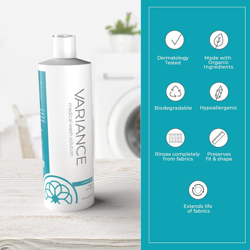 Variance by Forever New Medical Wash Solution, Fragrance Free, 16 Fl Oz, Advanced Detergent for Compression Wear