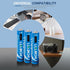 LDLDCHI 1100mWh 4 Pack 1.5V 4-in-1 1000 Triple A Rechargeable Batteries - AAA Lithium Batteries, Rechargeable Lithium