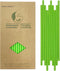 Green Paper Drinking Straws, 7.75 inch, 100 Pack Christmas Green Recyclable Eco Friendly Disposable Drinking Straw for