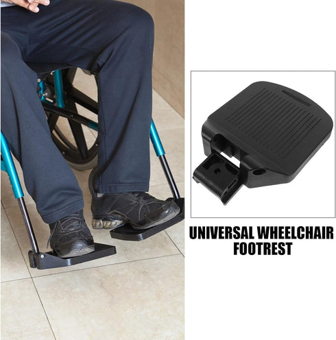 2pcs Adjustable Wheelchair Footrests Universal Sturdy Foot Pedals Lifting Stable Leg Rests Replacement Footplates