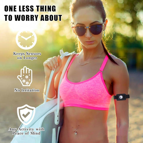 YouKnow Arm Band for Freestyle Libre 3, Adjustable 8-20" Armband Compatible with CGM Transmitter Protection Sensor Cover