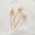 SWEETV Bridal Hair Pins, 3Pcs Pearl Bobby Pins Wedding Accessories for Women and Girls