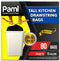 PAMI 13-Gallon Tall Kitchen Drawstring Trash Bags, 80-Pack, Black, Extra-Strong Plastic Liners for Kitchen & Outdoor