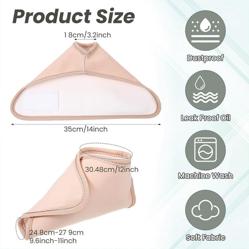 Hpmjz 2Pcs Pack Castor Oil Wrap for Ankle Adjustable Reusable Feet Brace Anti Oil Leak Organic Breathable Acrylic