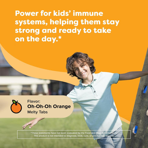 Immune 60-Count (1-2 Renzo's Invincible Kids Vitamin C with Elderberry Vitamin C and Zinc, Dissolvable Kids Vitamins
