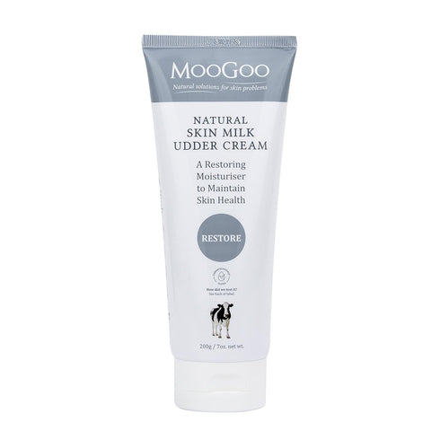 MooGoo Natural Skin Milk Udder Cream 200g - Lightweight Calming Lotion for Sensitive Skin