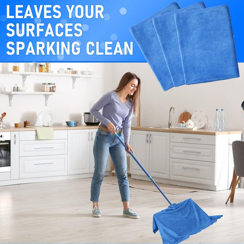 3 Pcs Extra Large Microfiber Cleaning Cloth, 30" x 20" Washable Reusable Towel, Streak Free Lint Free Cloth for