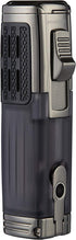 Cigar Lighter Triple Jet Flame Torch, Refillable Butane Lighter with Cigar Punch, 2 Pack, Charcoal