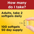 Nature Made Fish Oil 1200 mg Softgels | Omega 3 Fish Oil for Healthy Heart Support | 100 Softgels, 50 Day Supply