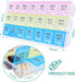 Teikou 3 7 Large Weekly Pill Organizer Times A Day, Moisture-Proof Day Pill Box, Travel Pill Cases Portable for Pills