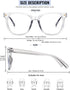 PANNER Oversized Square Blue Light Blocking Glasses - Anti Glare Reduce Eyestrain for Women and Men