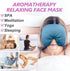 Microwave Heating Pad, Microwavable Face Eye Mask for Dry Eyes, Migraines, and Headache Relief - Blue