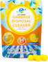 Garbage Disposer Freshener - Sink Disposal Odor Eliminator, 50 Count Lemon Scented Deodorizer Drops