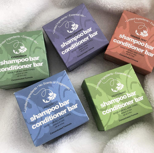Spiraleaf Solid Conditioner Bars x2, UNSCENTED, All Hair Types, Rich Nourishing Oils, Fragrance-Free, Crafted in the