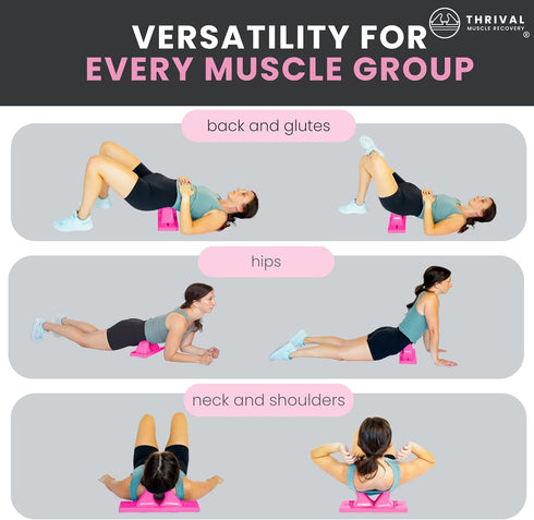 Thrival Wave - Fully Adjustable Psoas, Back and Hip Flexor Muscle Release Tool with Thrival App for Targeted Routines