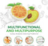 Biodegradable Cellulose Compressed Sponges, Pack of 12 Fruit Shaped Kitchen Sponges for Heavy Duty Cleaning
