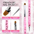 Ivy L Premium 2 Way French Gel Acrylic Nail Art Kolinsky Brush with Dotting Tool, Size #6, Pink Marble