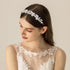 Wedding Headband with Pearls and Crystals, Rhinestone Tiara Headpiece Bridal Hair Accessories for Women (Silver)