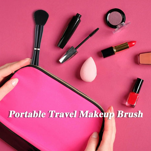4 in-1 Makeup Brush Set - Foundation, Blush, Eyeshadow, Concealer Brush, All-in-One Travel Makeup Brushes