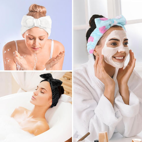 LADES Soft Skincare Headband – Adjustable, Comfortable & Stretchy Fabric for Makeup and Facial Use