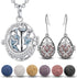 INFUSEU Essential Oil Diffuser Necklaces & Earrings Set, Women Aromatherapy Jewelry with