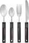 Rehabilitation Advantage Utensil Set with Lightweight Plastic Handles for Easy Use