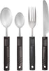 Rehabilitation Advantage Utensil Set with Lightweight Plastic Handles for Easy Use