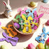MotiMind 12 Set 12 Easter Bunny Money Holder for Cash Gift with Ribbons Easter Gift Card Holder Basket Tag Basket